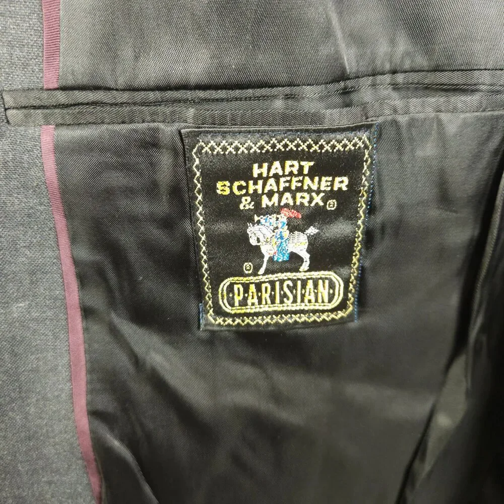 Hart Schaffner‎ Marx Men's Charcoal Sport Coat Approx 48R Wool